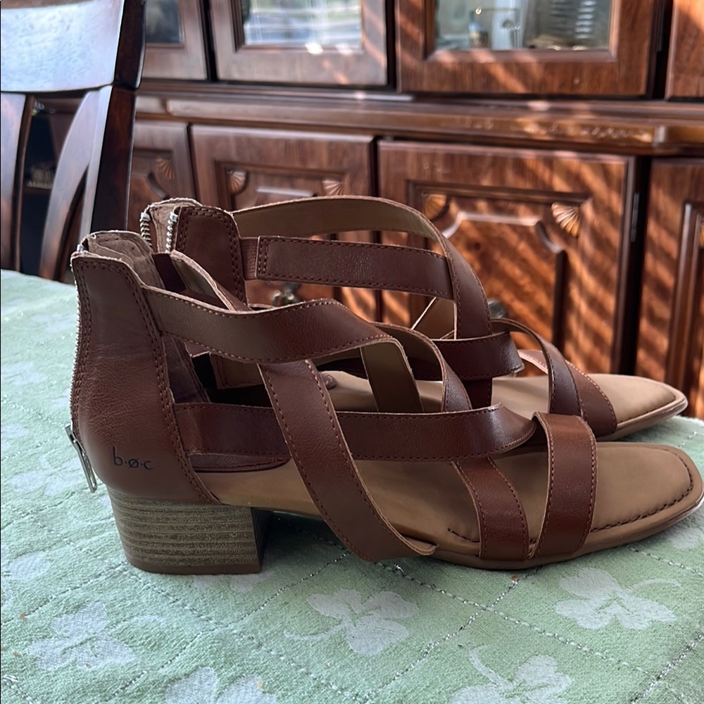b.o.c. Brown Strappy Women's Sandals